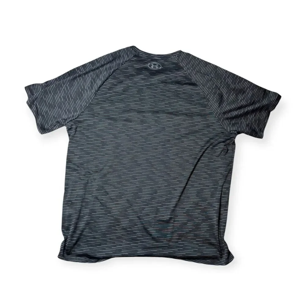 Under Armour Tech Tee Shirt Men's XXL Black Short Sleeve Activewear Logo Sports - Picture 2 of 4